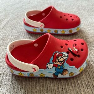 Crocs Super Mario Clog Red Kids Size J1 | Nintendo Collab Slip-On Sandals